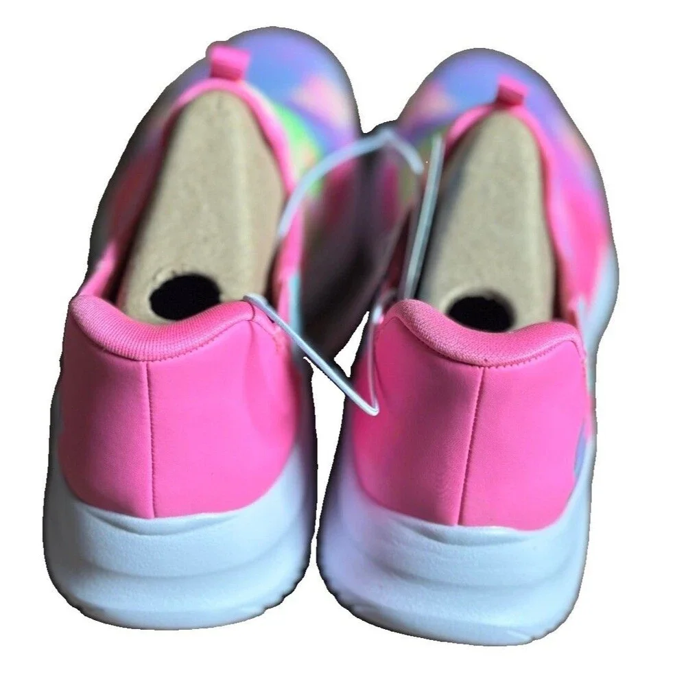 NEW Girls Skechers Baily Step-Ins Sneakers Pink Tie Dye Slip On Size 3